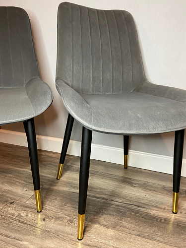 Стул на металлокаркасе Seda-1 dark gray / black / gold фото покупателя 11