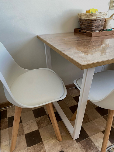 Деревянный стол Лота Лофт 120х75 белый матовый / дуб крафт золотой фото покупателя 130