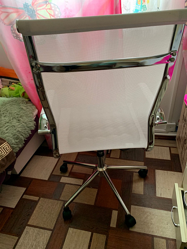 Компьютерное кресло Reus белая сетка / хром фото покупателя 53