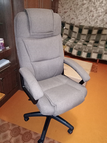 Компьютерное кресло Bergamo (Бергамо) хром бежевый фото покупателя 2