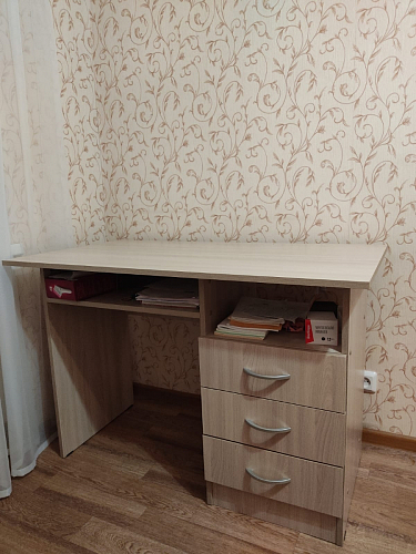 Стол письменный Бриз МДФ волна лайм / ясень светлый фото покупателя 14