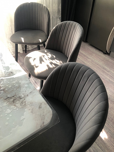 Стул на металлокаркасе Gabi gray / black фото покупателя 621