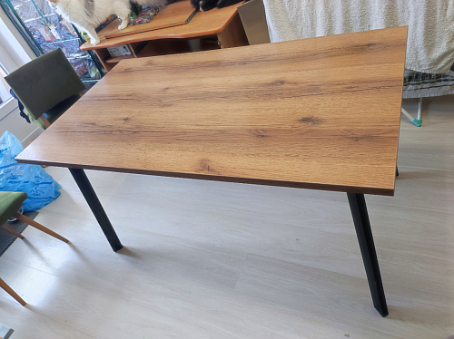 Стол Тринити Лофт 120 32 мм бетон / черный матовый фото покупателя 549