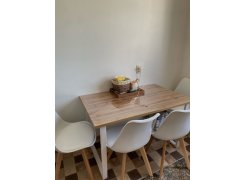 Деревянный стол Лота Лофт 120(160)х75 черный матовый / бетон светлый фото покупателя 128