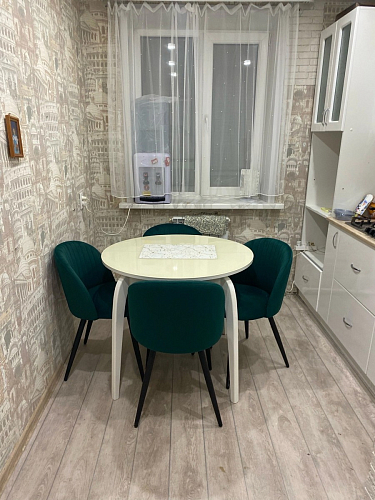 Стул на металлокаркасе Gabi dark beige / black / silver фото покупателя 331