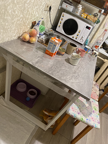 Стол раскладной Лота Лофт 120 25 мм юта / черный матовый фото покупателя 633