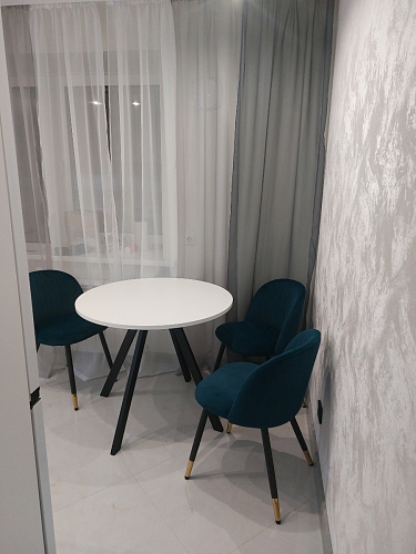 Стул на металлокаркасе Gabi 1 light blue / black / gold фото покупателя 406