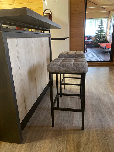 Барный стул Лофт микровелюр катания блэк / черный матовый фото покупателя 296