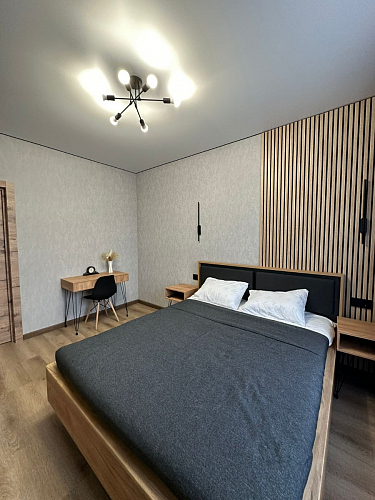 Двуспальная кровать Клауд 160х200 парящая дуб крафт золотой / антрацит фото покупателя 396