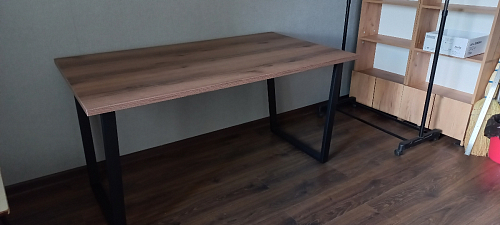 Стол Лота Лофт 120 32 мм бетон / черный матовый фото покупателя 436