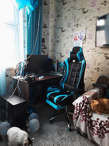 Компьютерное кресло Kano 1 light blue / black фото покупателя 9