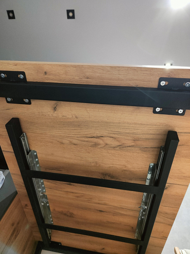 Деревянный стол Лота Лофт 140х80 черный матовый / бетон светлый фото покупателя 762