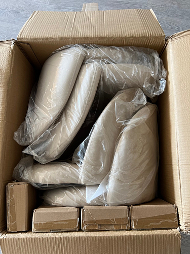 Стул на металлокаркасе Gabi dark beige / black / silver фото покупателя 340