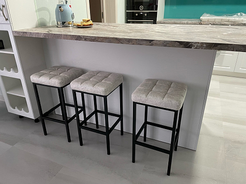 Барный стул Лофт линкольн белый / белый матовый фото покупателя 20