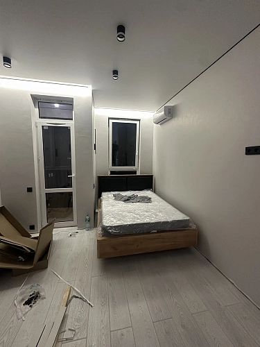 Полутораспальная кровать Клауд 140х200 парящая дуб крафт золотой / антрацит фото покупателя 81
