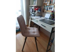 Стул на металлокаркасе Чилли синяя ткань / белый фото покупателя 220