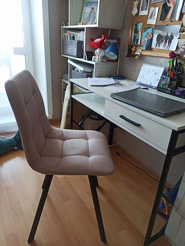 Стул на металлокаркасе Чилли зеленый / белый каркас фото покупателя 220