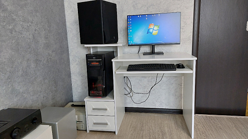 Компьютерный стол Джаз-24 левый дуб молочный фото покупателя 109