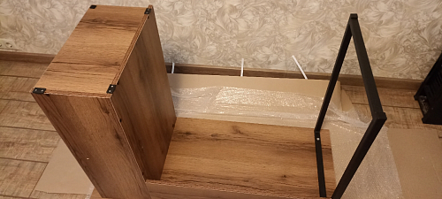 Письменный стол Челси Лофт дуб делано светлый / белый матовый фото покупателя 40