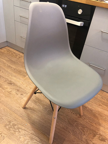 Пластиковый стул Eames PC-015 серо-голубой / дерево фото покупателя 57