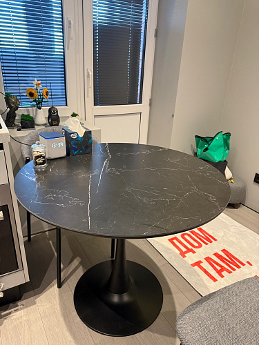 Стол Тулип 90х73 дуб вотан / белый фото покупателя 113