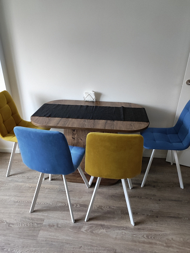 Стул на металлокаркасе Чилли синий / белый фото покупателя 942