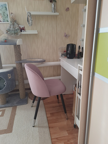 Стул на металлокаркасе Gabi 1 light purple / black фото покупателя 492