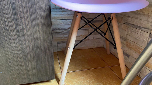 Пластиковый стул Eames PC-015 серо-голубой / дерево фото покупателя 441