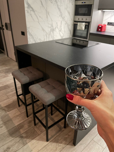 Барный стул Лофт ткань канди грей / черный матовый фото покупателя 250