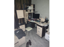 Стол компьютерный Джаз-15 левый дуб сонома / белый фото покупателя 3