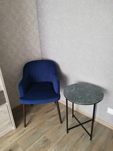 Журнальный столик Волопас серо-зеленый мрамор / черный фото покупателя 17