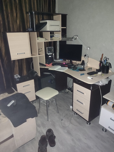 Стол компьютерный Джаз-15 белый правый фото покупателя 3