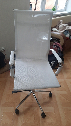 Компьютерное кресло Reus белая сетка / хром фото покупателя 50