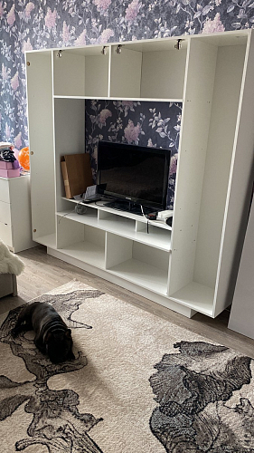 Готовая гостиная Румба белый / белый глянец  - Уцененный экземпляр фото покупателя 114