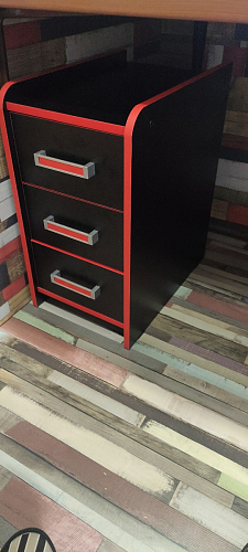 Тумба Ханна черная / красная  - Уцененный экземпляр фото покупателя 62