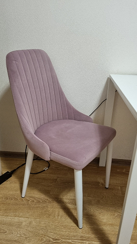 Стул на металлокаркасе Kora light purple / black фото покупателя 12