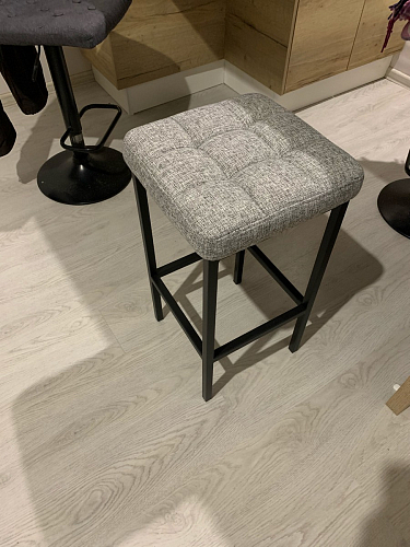 Барный стул Лофт ткань канди грей / черный матовый фото покупателя 124