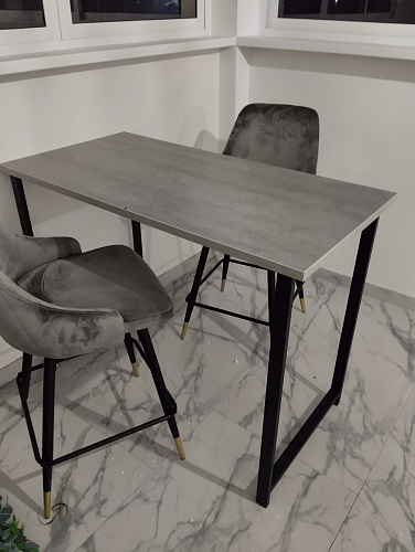 Барная стойка Дилан Лофт 120х50х90 бетон фото покупателя 77