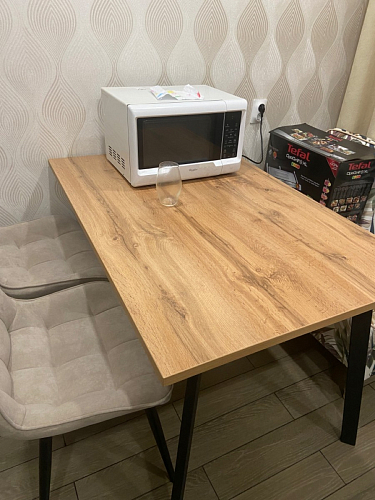 Стол Тринити Лофт 120 32 мм дуб галифакс табако / черный матовый фото покупателя 849