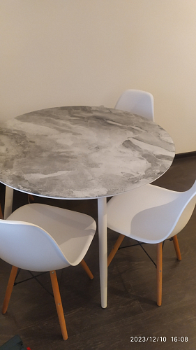 Стеклянный стол Анселм белый фото покупателя 9