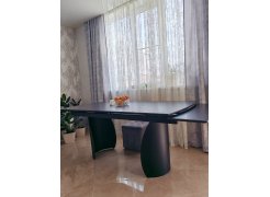 Керамический стол Готланд 180(240)х90х79 вяз скандинавский / золото фото покупателя 20