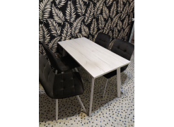 Стол Тринити Лофт 120 32 мм бетон / черный матовый фото покупателя 390