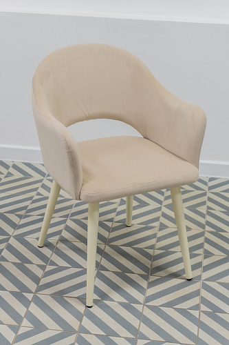 Стул на металлокаркасе Апри микровелюр темно-синий / черный глянец из шоурума 3