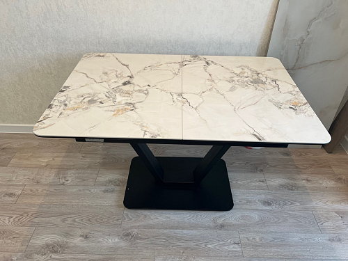 Стол на тумбе Бугун обсидиан / черный фото покупателя 39