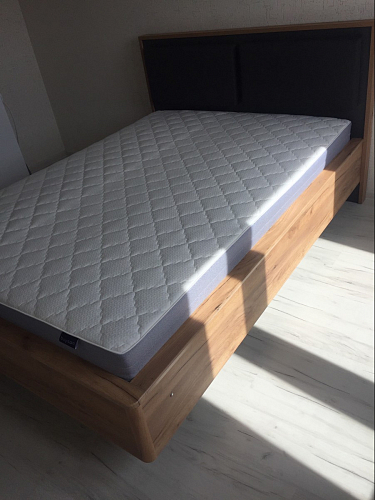 Двуспальная кровать Клауд 160х200 парящая дуб крафт золотой / антрацит фото покупателя 297