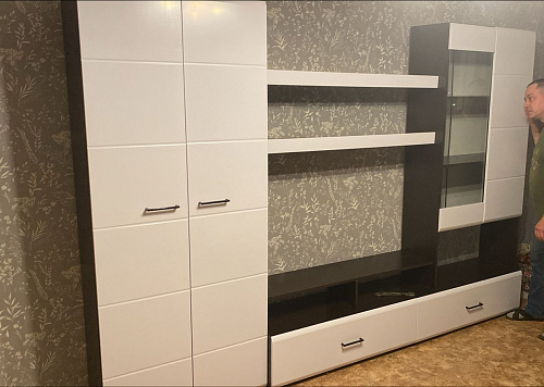 Готовая гостиная Jimenez дуб венге / белый глянец фото покупателя 128