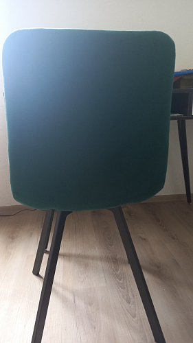 Стул на металлокаркасе Чилли синяя ткань / белый фото покупателя 745