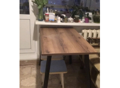 Стол Тринити Лофт 120 32 мм бетон / черный матовый фото покупателя 498