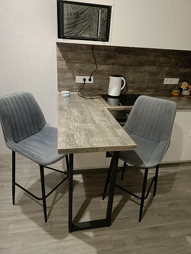 Полубарный стул Вейв фисташковый ZD 651 / черный каркас фото покупателя 1