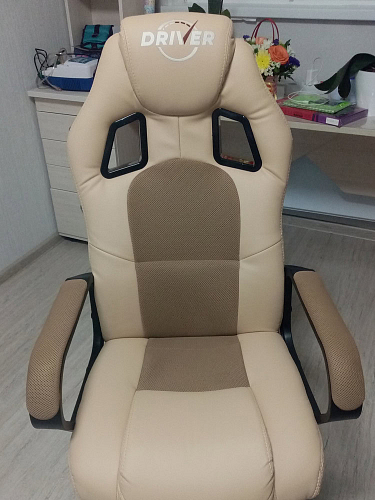 Компьютерное кресло Driver/Драйвер кожзам черный / серый фото покупателя 53